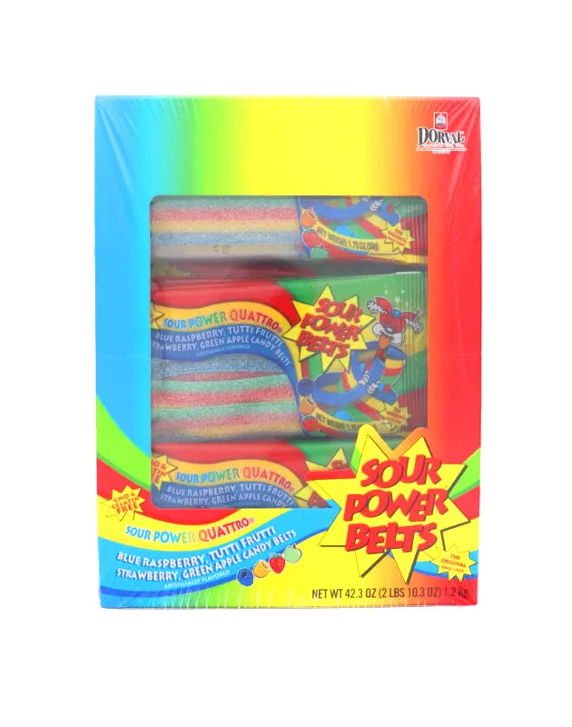 Sour Power Belts 4 Flavors 24 Count - 1.75 oz image 0