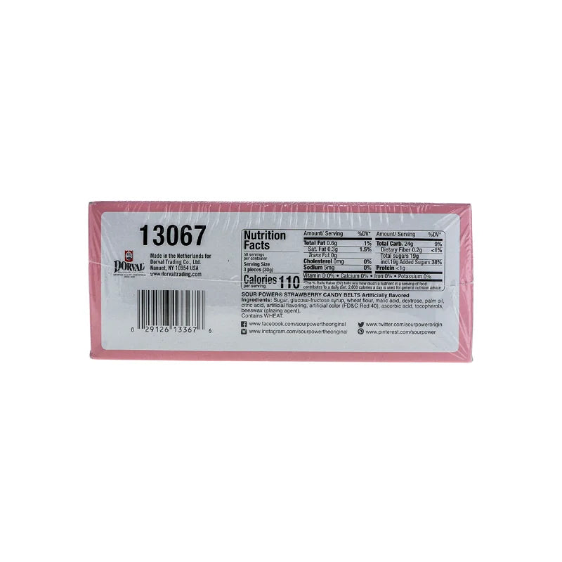 Sour Power Belts Wrap Strawberry 150Ct image 2