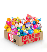 JUST BOX IN Easter Eggs Filled with 48 Assorted Candies ? Prefilled Surprise Eggs with Sweets ? Fun Easter Basket Stuffers for Kids image 0