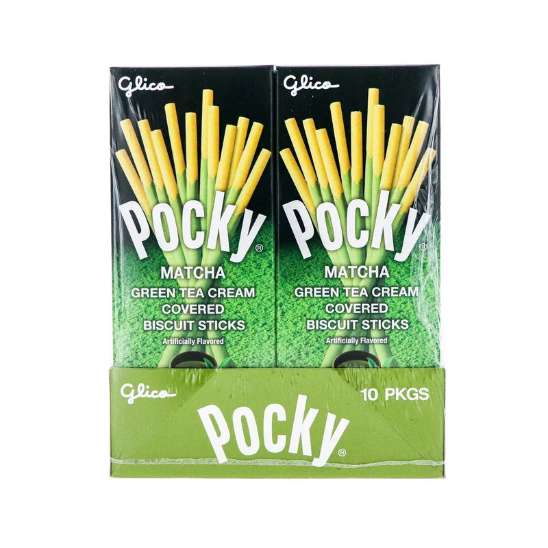 Glico Pocky Matcha Green Tea Cream Covered Biscuit Sticks 10 Count - 1.4 oz image 0