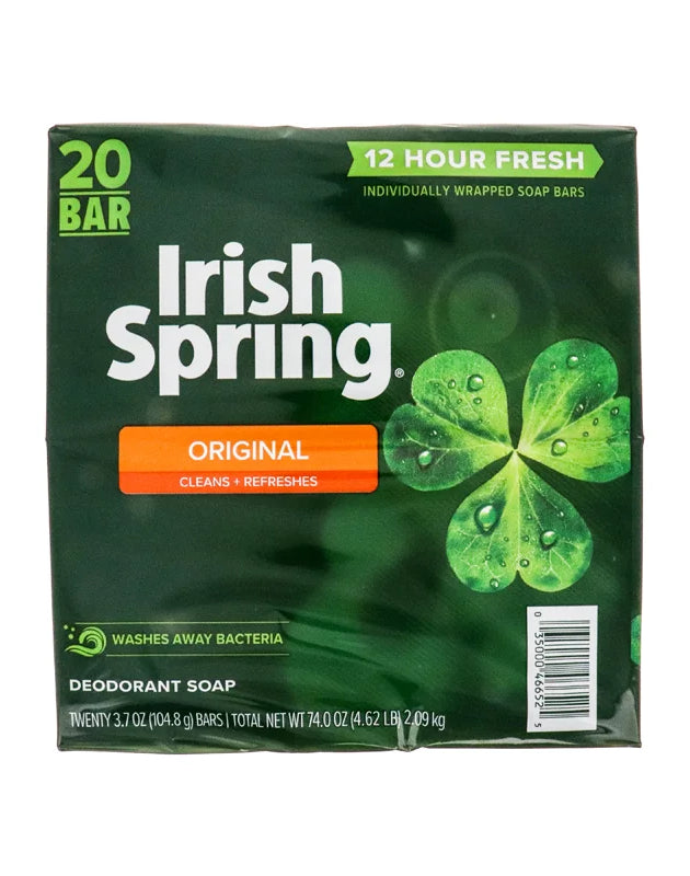 Irish Spring Deodorant Soap Original 20 Count - 3.7oz image 0