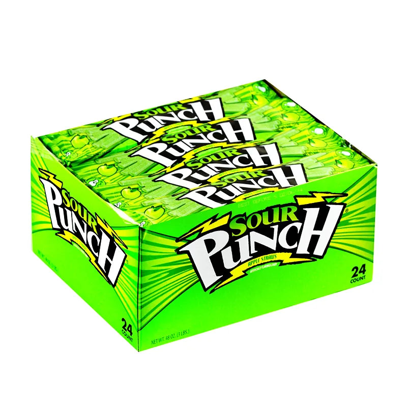 Sour Punch Straws Zappin Apple 24 Count - 2 oz image 0