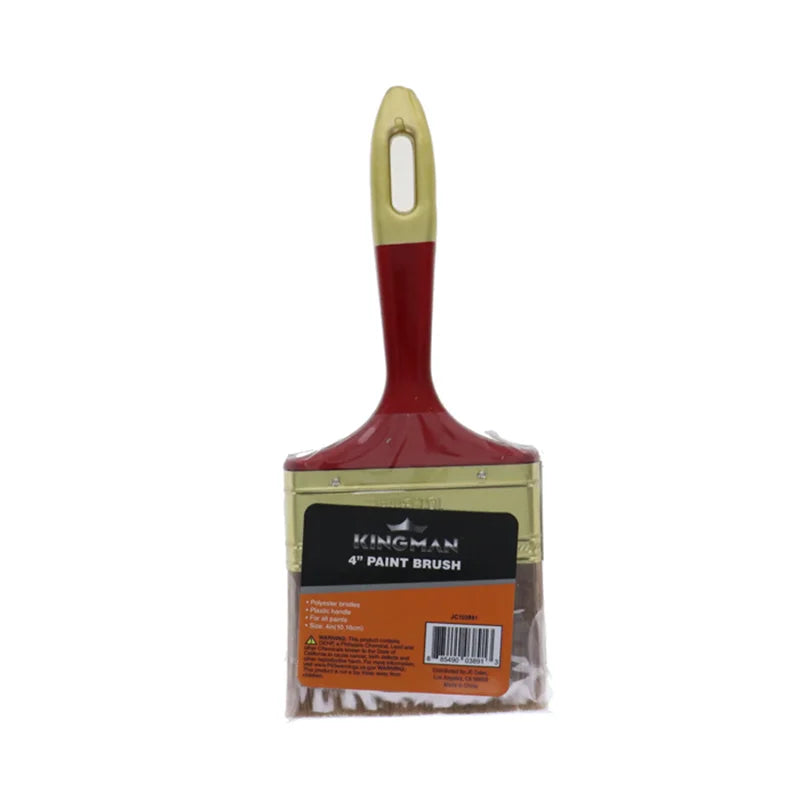 Kingman 4 Inch Paint Brush with Plastic Handle - 1 Count Only image 0