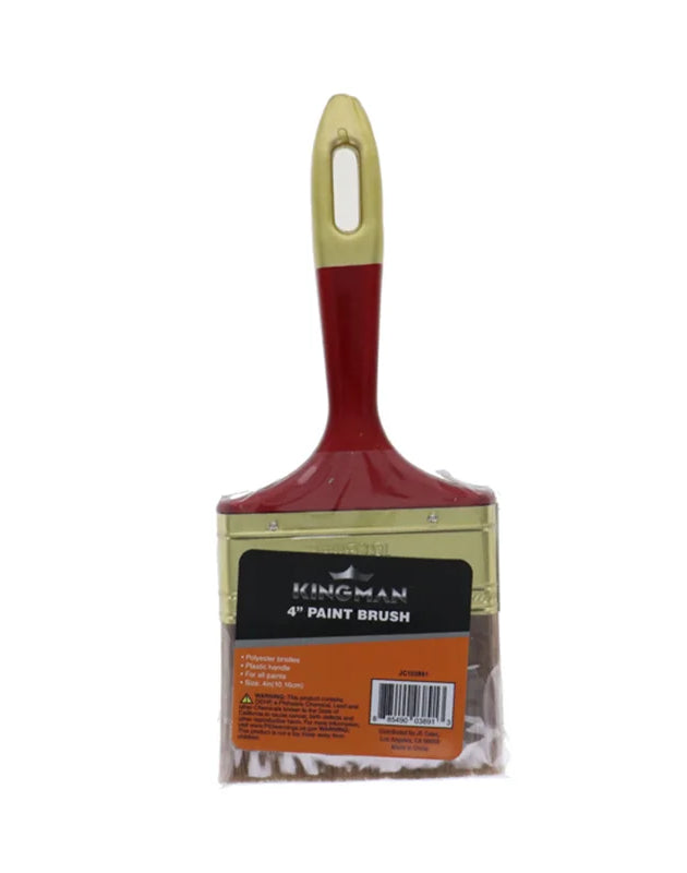 Kingman 4 Inch Paint Brush with Plastic Handle - 1 Count Only image 0