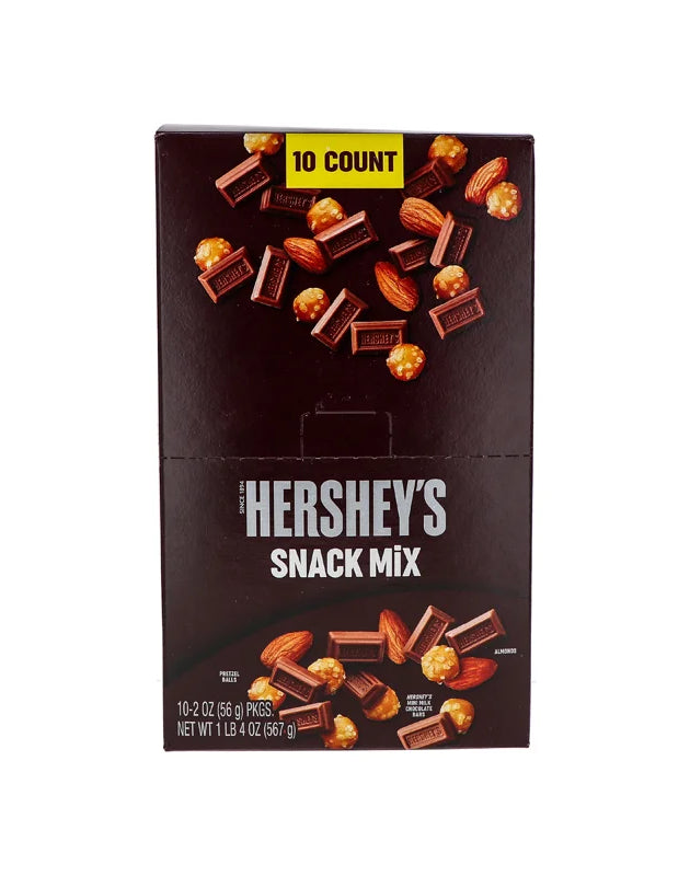 Hershey's, Milk Chocolate, Almond and Pretzel Snack Mix, Grab & Go Snack, 2 Oz, Packs (10 Count) image 0