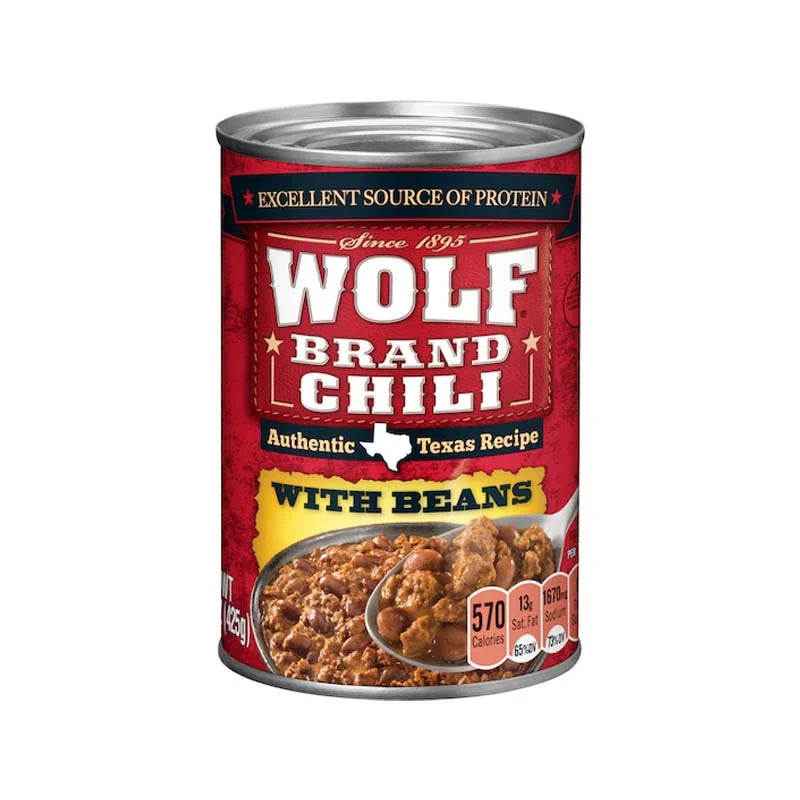 Wolf Brand Chili with Beans Can 15 oz image 0