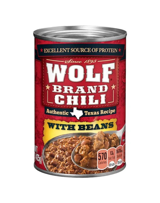 Wolf Brand Chili with Beans Can 15 oz image 0