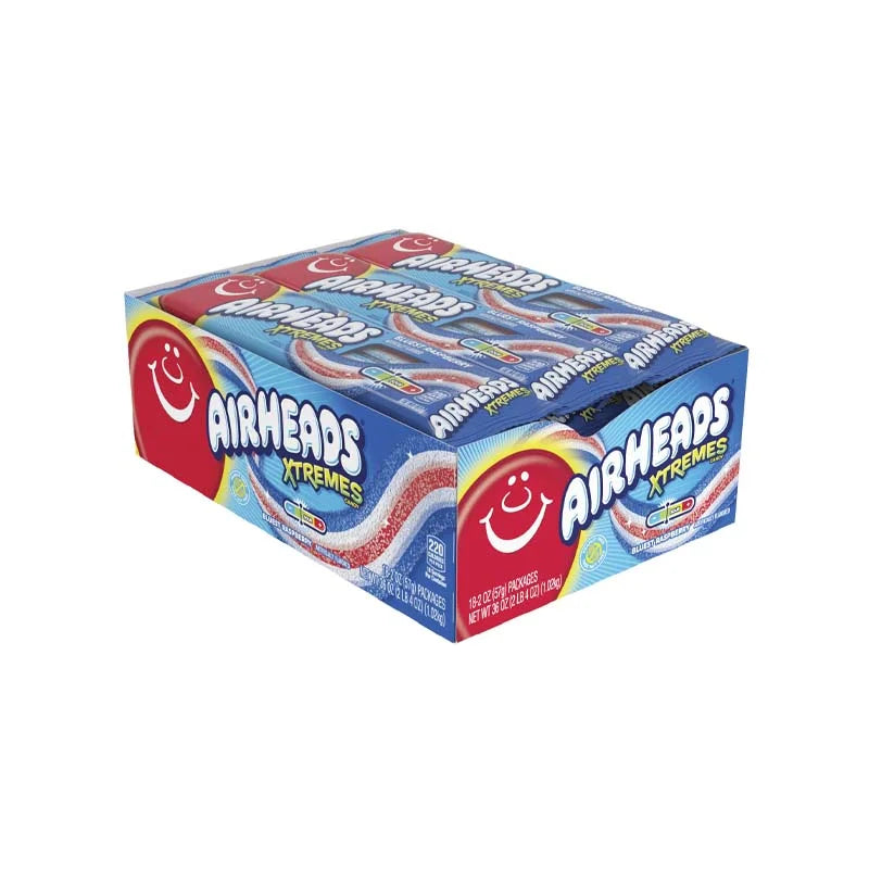 Airheads Xtremes Std Blue Raspberry Belts 18 Count - 2 oz image 0