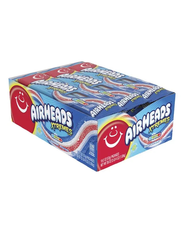 Airheads Xtremes Std Blue Raspberry Belts 18 Count - 2 oz image 0
