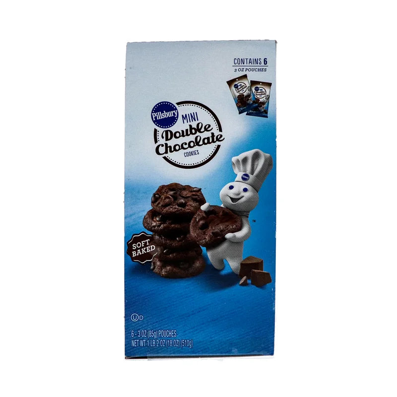 Pillsbury Mini Double Chocolate Chip Cookies 6 Count - 3 oz image 0