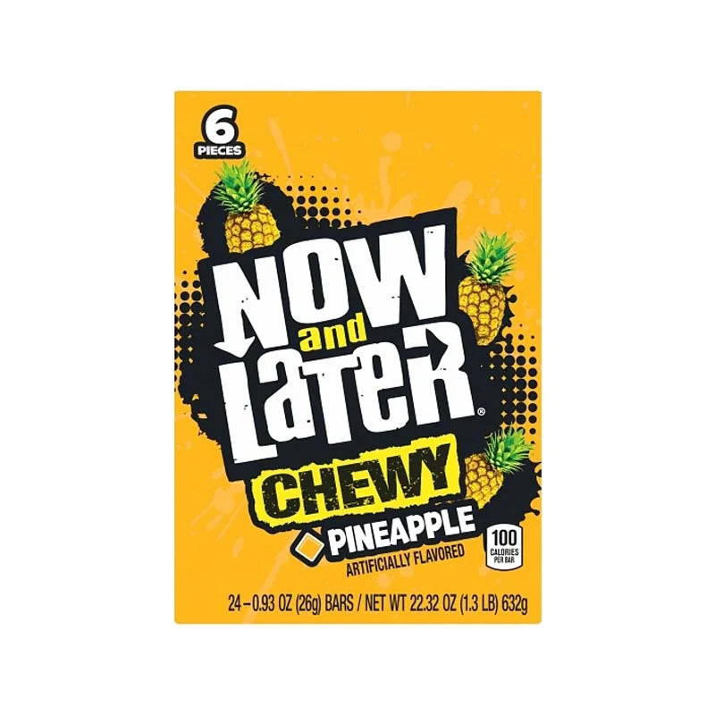 Now & Later Changemakers Chewy Pineapple 24 Count - 6 Pieces image 0