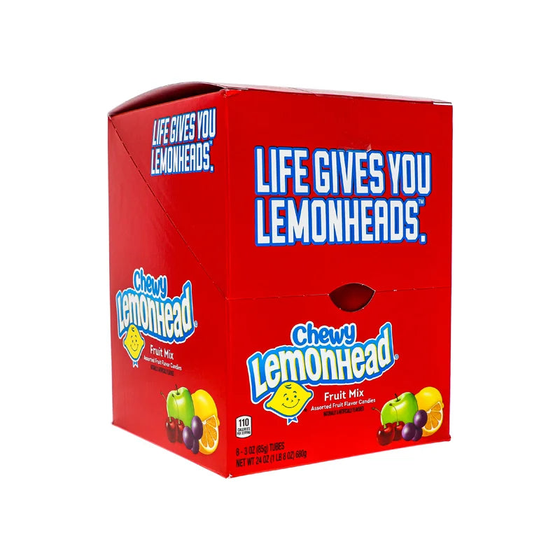 Lemonhead Fruit Mix Chewy Candy 8 Count - 3 oz image 1