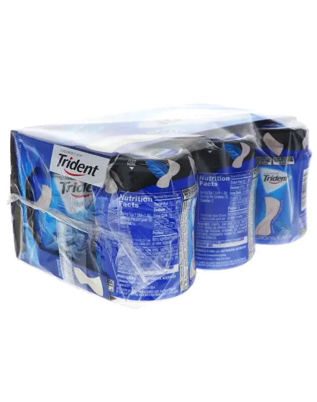 Trident Sugar Free Gum, Original - Bottle 6 Count - 50 Pieces image 0