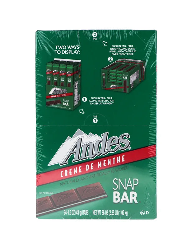 Andes Creme De Menthe Snap Bar 24 Count - 1.5 oz image 0