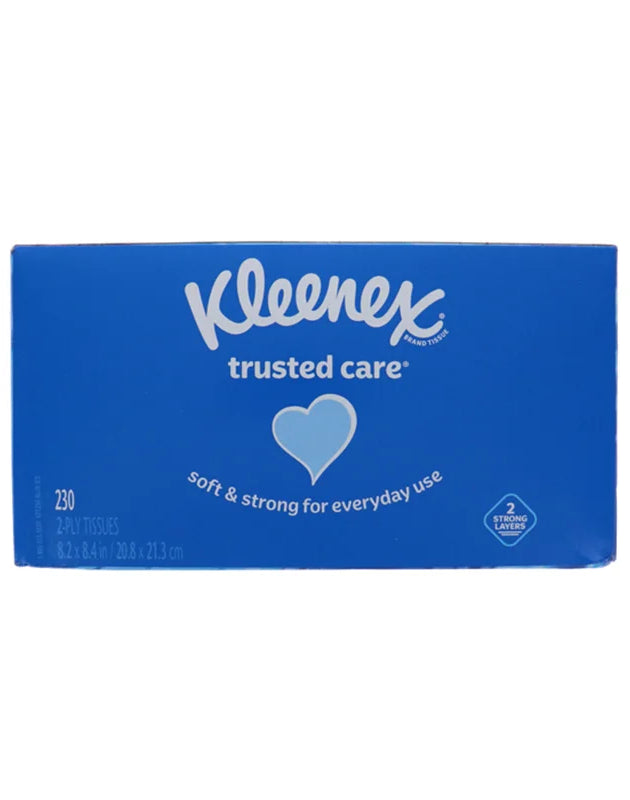 Kleenex Trusted Care Facial Tissue Box 2 Ply 1 Count - 230 Sheets image 0