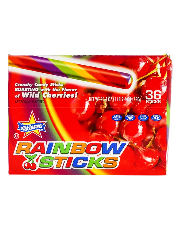 Atkinsons, Rainbow Sticks Box Wild Cherries - 36 Count image 0