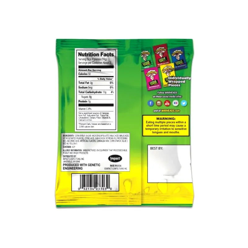 Warheads Extreme Sour Hard Candy 12 Count - 1 oz image 2