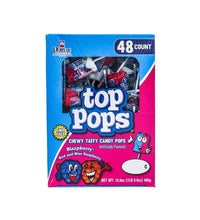 Top Pops Blazpberry Red & Blue Raspberry Lollipops 48 Count image 0
