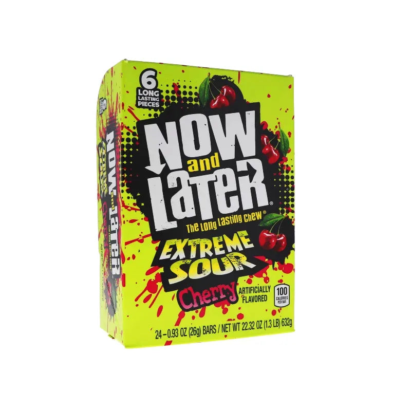 Now Later Changemakers Bars Xtreme Sour Cherry Count 24 - 6 Pieces image 1