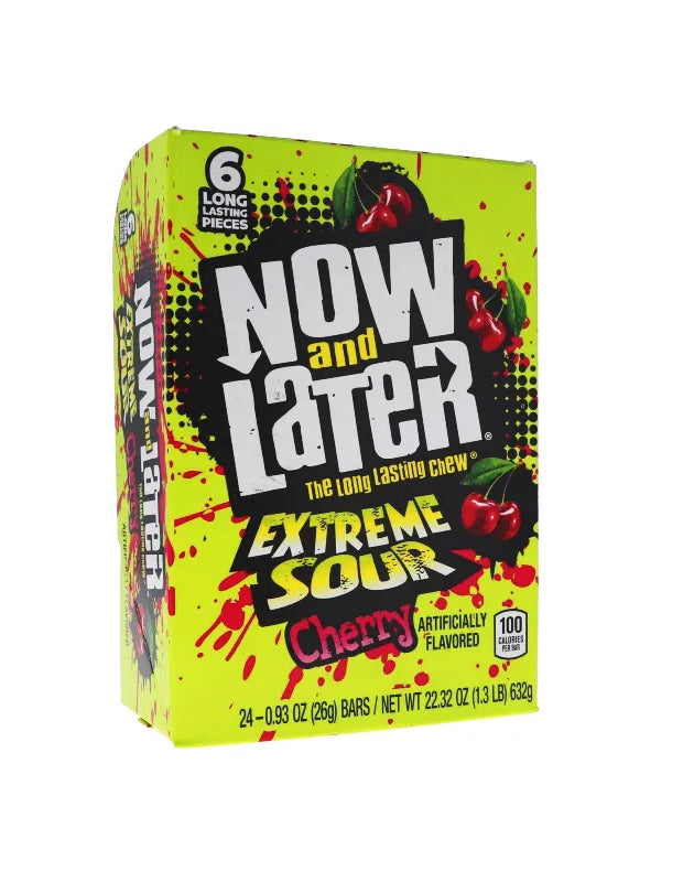 Now Later Changemakers Bars Xtreme Sour Cherry Count 24 - 6 Pieces image 0