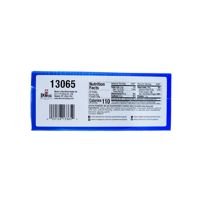 Sour Power Belts Wrap Blue Raspberry 150Ct image 2