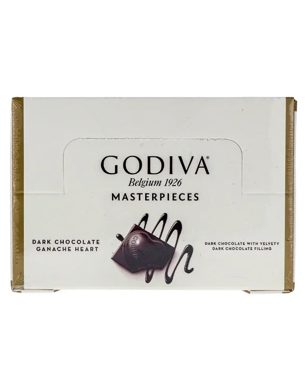 Godiva Masterpieces Belgium Dark Chocolate Ganache Heart (Count 12) - 1 oz image 0