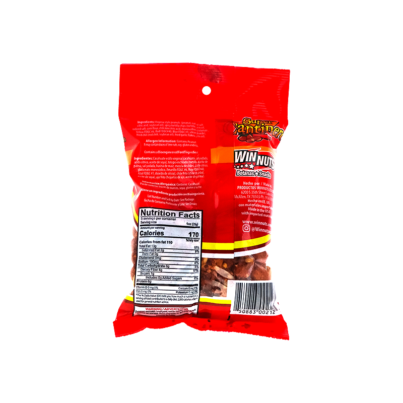 Winnuts Super Cantinero Peanuts N Chips 12 Count - 5.25 oz image 2