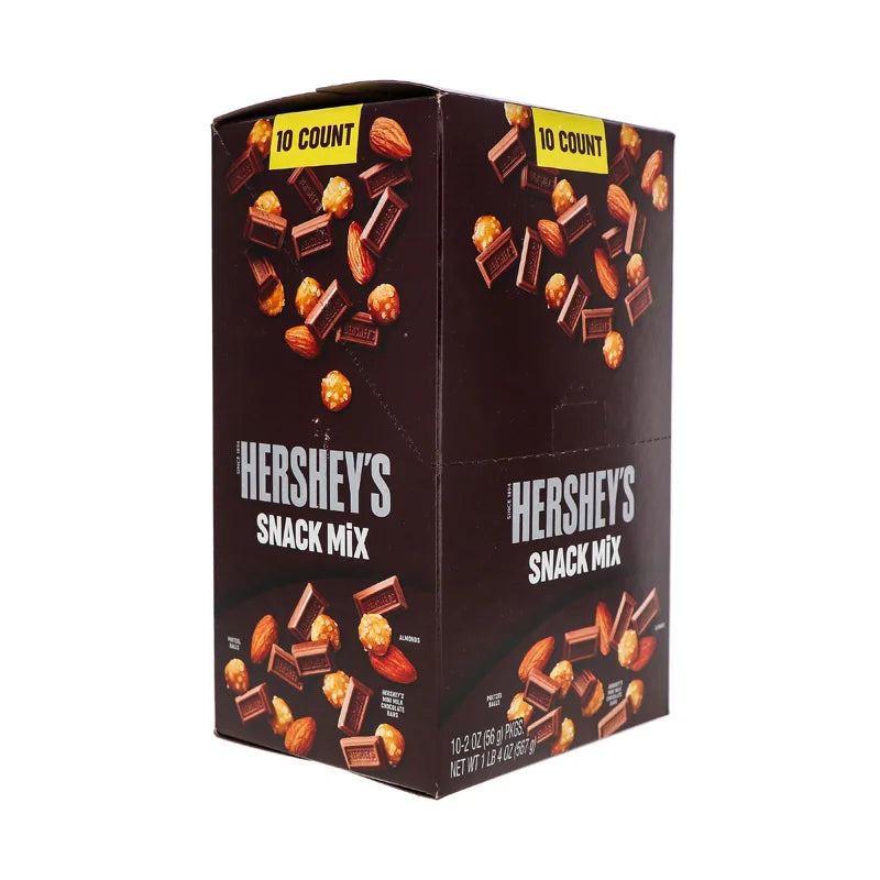 Hershey's, Milk Chocolate, Almond and Pretzel Snack Mix, Grab & Go Snack, 2 Oz, Packs (10 Count) image 1