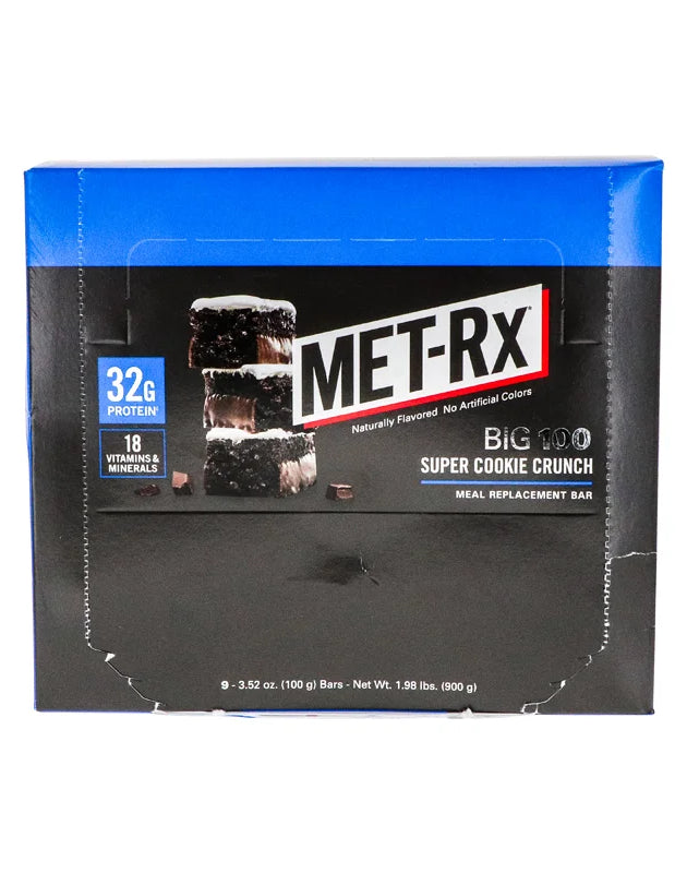 MET-Rx Big 100 Colossal Protein Bars - Super Cookie Crunch 9 Count - 3.52 oz image 0