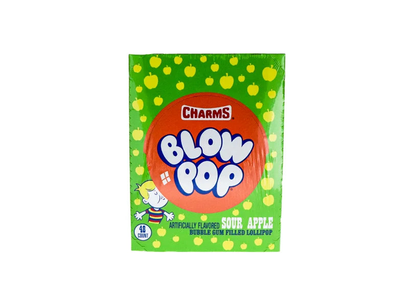 Charms Blow Pops Sour Apple Lollipops - 48 Count image 0