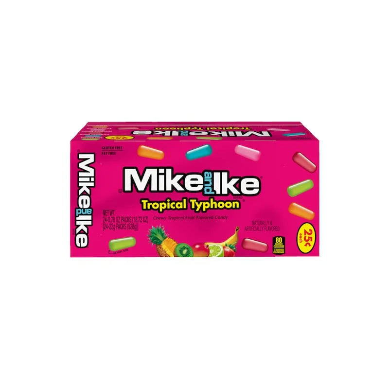 Mike And Ike 25c Tropical Typhoon Chewy Candies 24 Count - 0.78 oz image 0