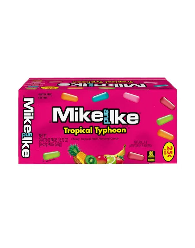 Mike And Ike 25c Tropical Typhoon Chewy Candies 24 Count - 0.78 oz image 0