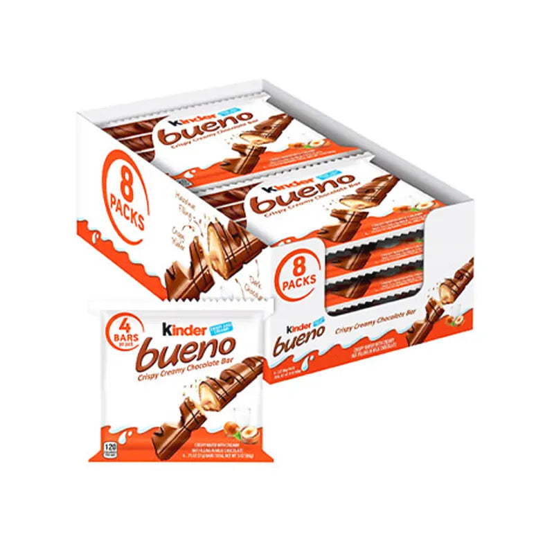 Kinder Bueno King Size Hazelnut Chocolate Candy 8 Count - 3 oz image 0