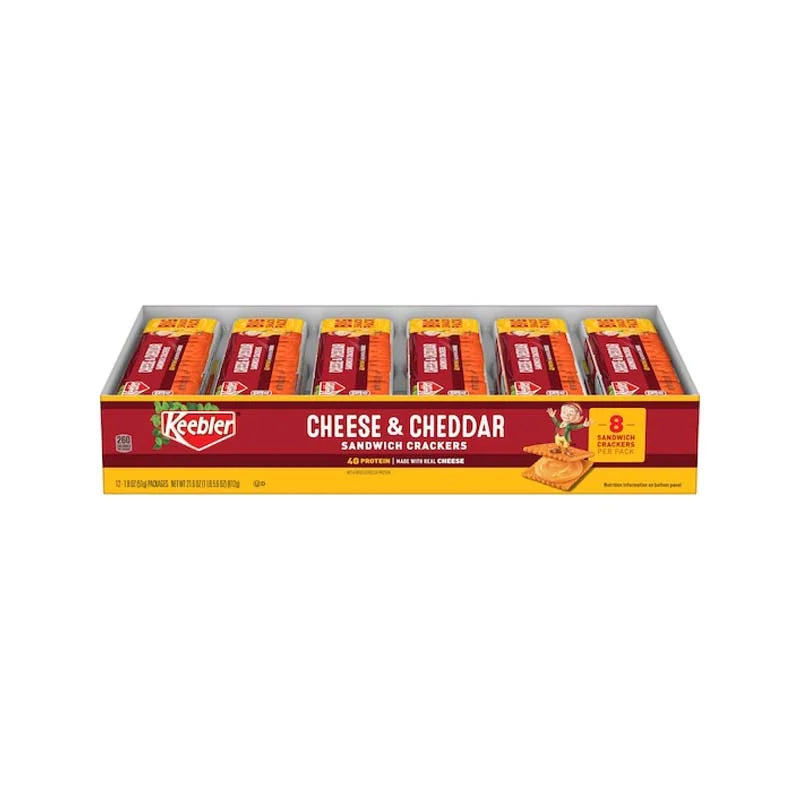 Keebler Cheese and Cheddar Sandwich Crackers 12 Count - 1.8 oz image 0