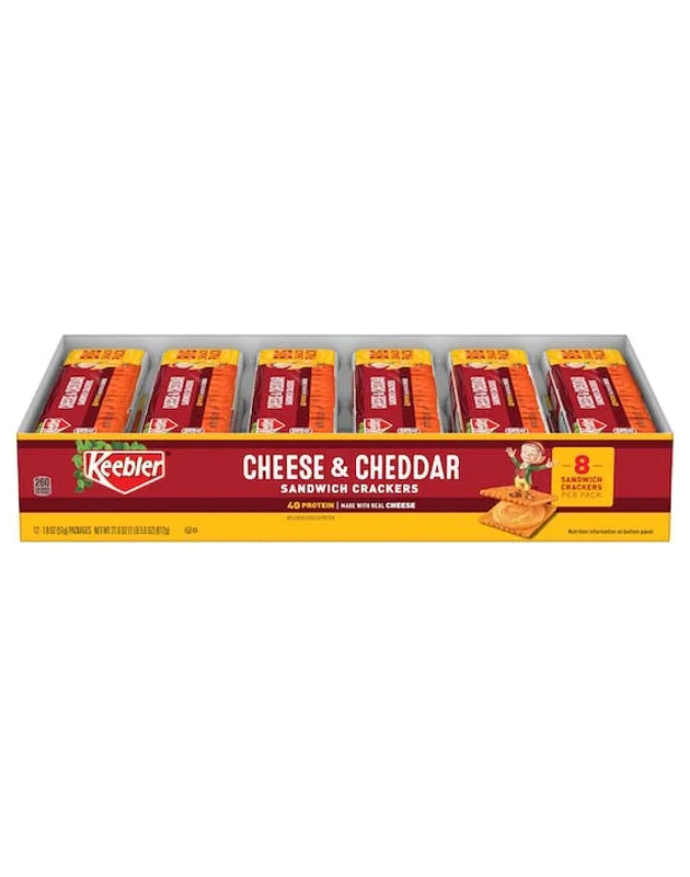 Keebler Cheese and Cheddar Sandwich Crackers 12 Count - 1.8 oz image 0