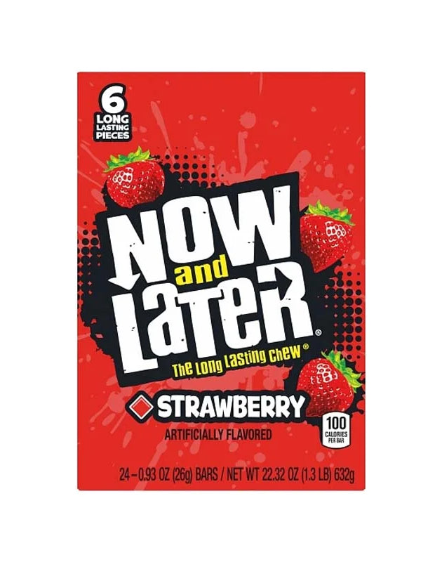 Now & Later Strawberry Candy 24 Count - 6 Pieces image 0