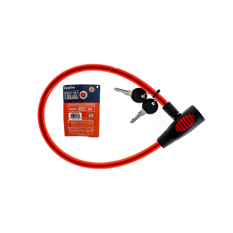 Bicycle Cable Lock with 2 Keys - 1 Count Only image 1