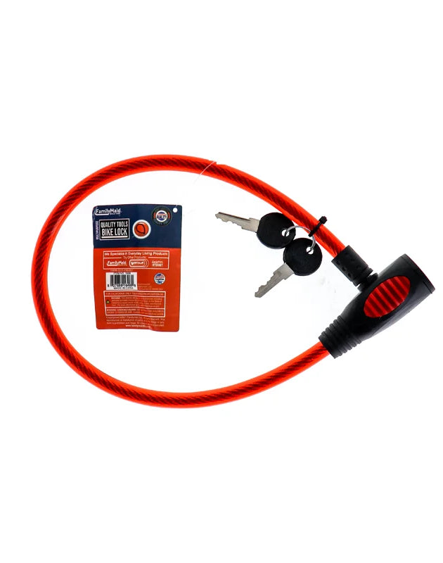Bicycle Cable Lock with 2 Keys - 1 Count Only image 0