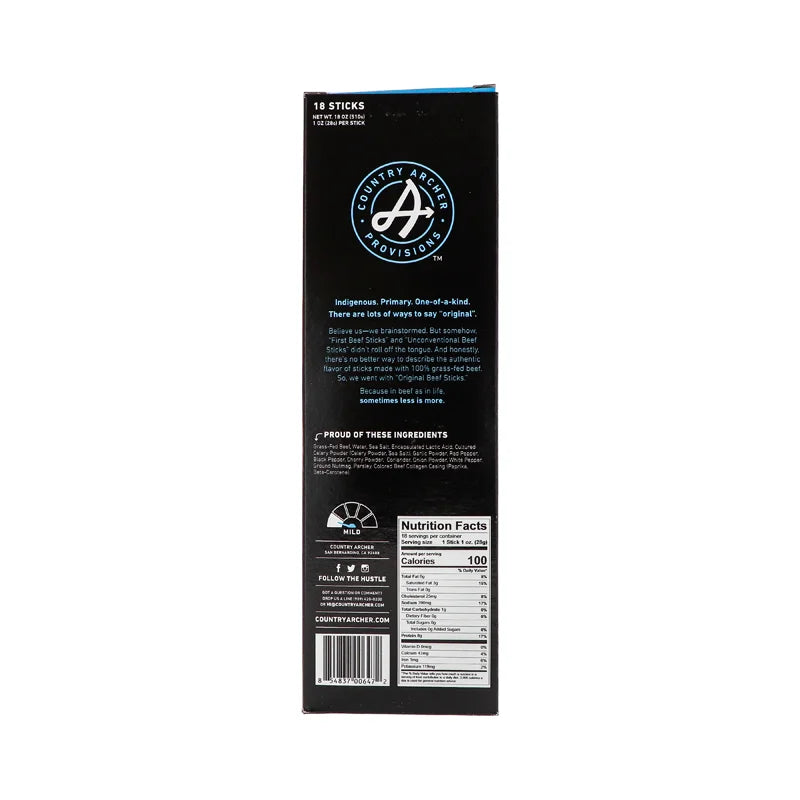 Country Archer Beef Stick Original 18 Count - 1 oz image 2