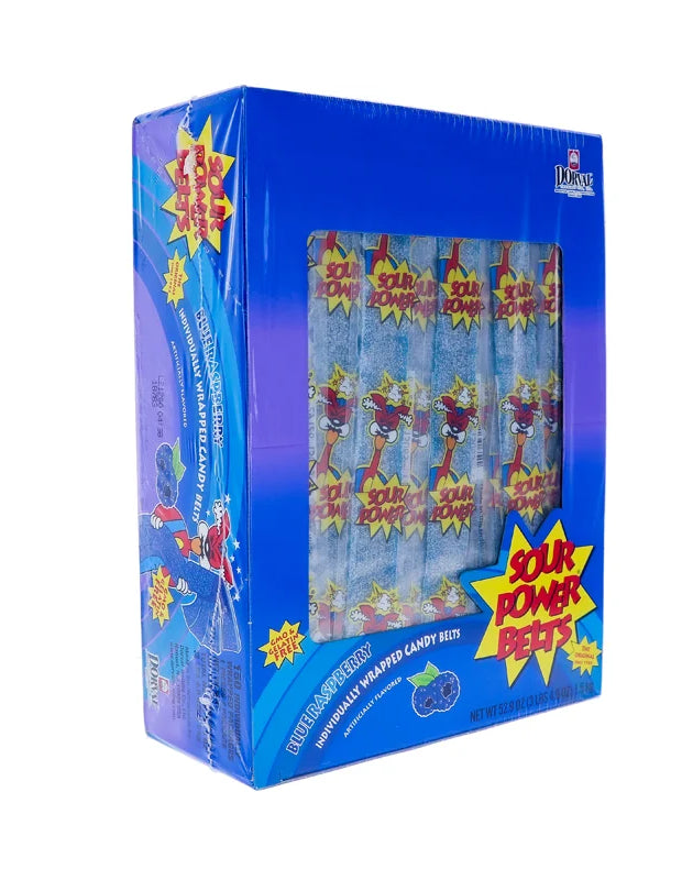 Sour Power Belts Wrap Blue Raspberry 150Ct image 0