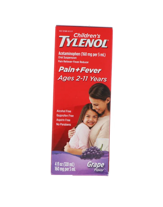 Tylenol Children's Pain/fever Reducer Splash Grape 4 oz image 0