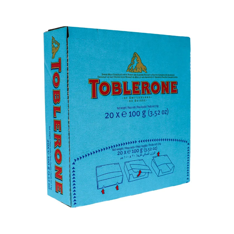 Toblerone Crunchy Salted Almond Swiss Milk Chocolate Bar (20 Count) image 1