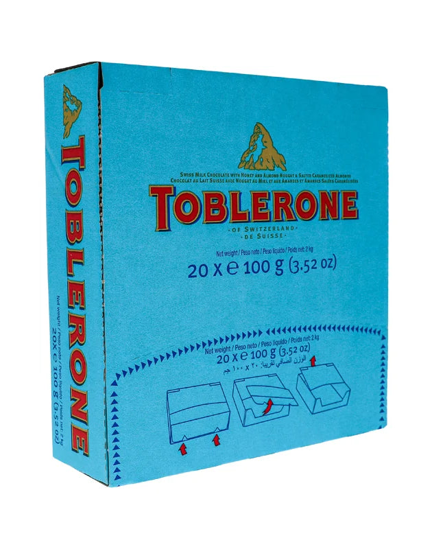 Toblerone Crunchy Salted Almond Swiss Milk Chocolate Bar (20 Count) image 0
