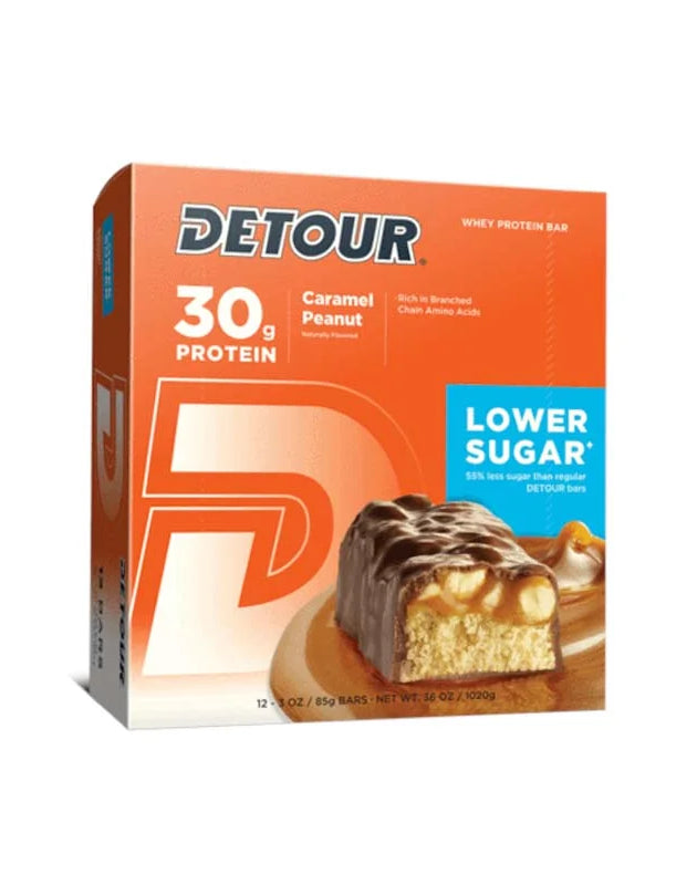 Detour Lower Sugar Protein Bar, Caramel Peanut , 12 Count image 0