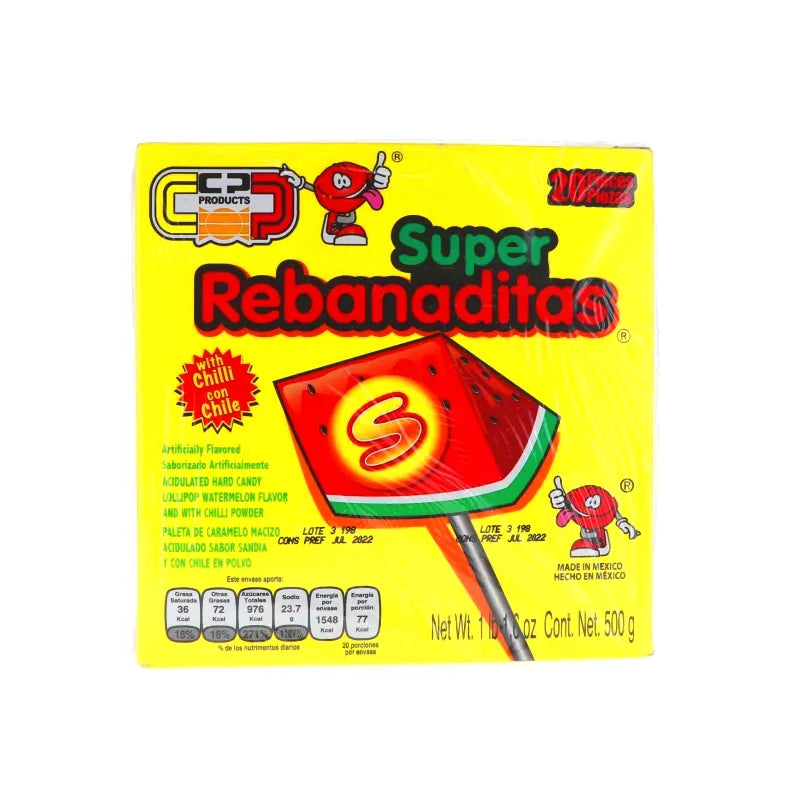 Super Rebanadita, Watermelon Lollipop, Count 20 (0.88 oz ) image 1