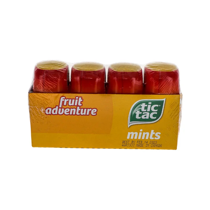 Tic Tac Fresh Breath Mints, Fruit Adventure - Bottle 4 Count - 3.4 oz image 0
