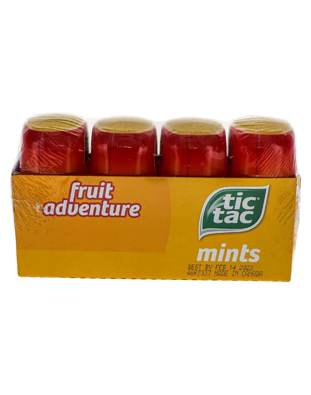 Tic Tac Fresh Breath Mints, Fruit Adventure - Bottle 4 Count - 3.4 oz image 0