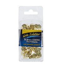 Write Solutions Brass Thumb Tacks - 60 Count image 0