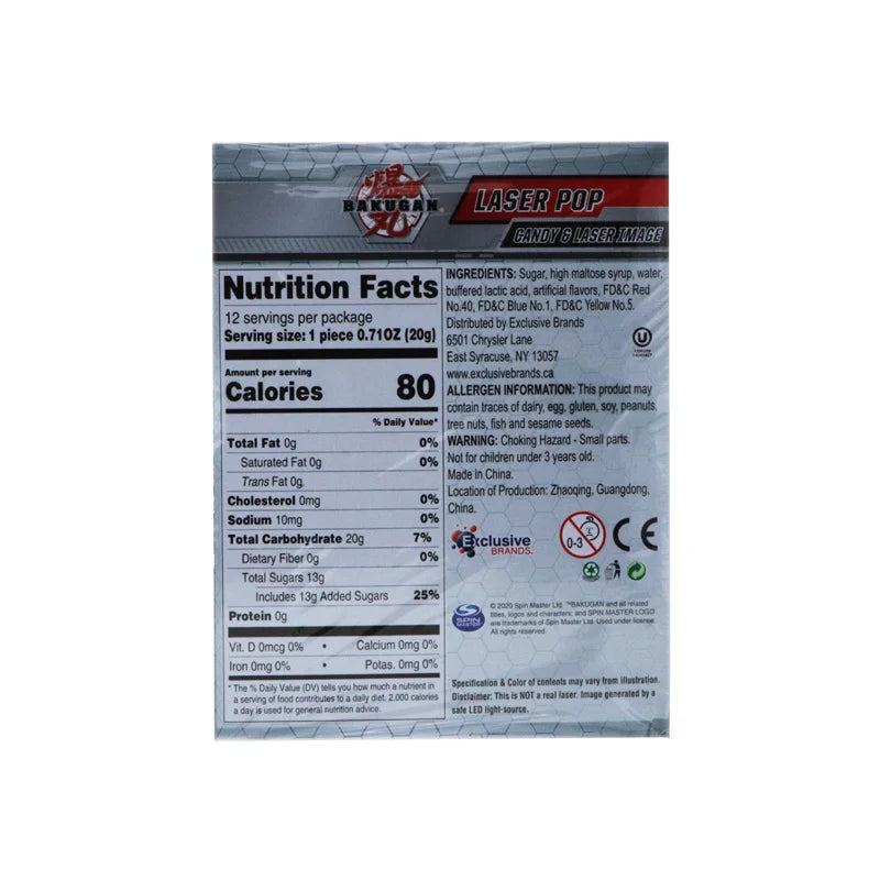 Exclusive Bakugan Laser Pop 12 Count - 0.71 oz image 1