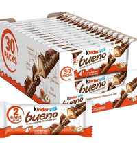 Kinder Bueno Milk Chocolate & Hazelnut Cream Candy Bar 20 Count - 1.5 oz image 0